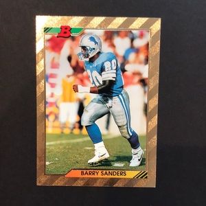 1992 Bowman Football Barry Sanders gold foil #221